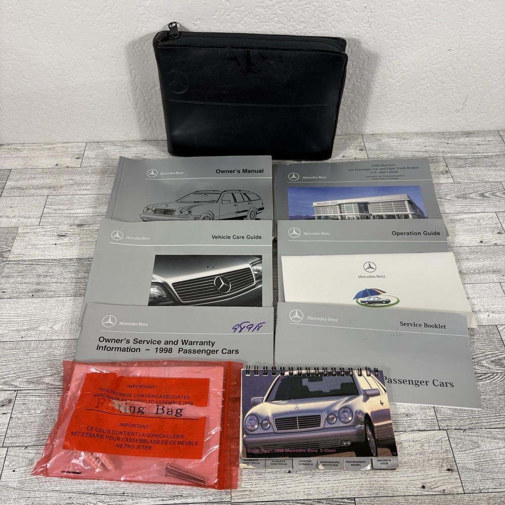 1998 Mercedes E320 Owner's Manual Book With Black OEM Case